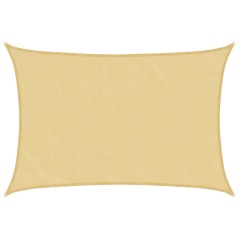 vidaXL Sonnensegel Sandfarbe 4,5x3,5 m 100% Polyester Oxford