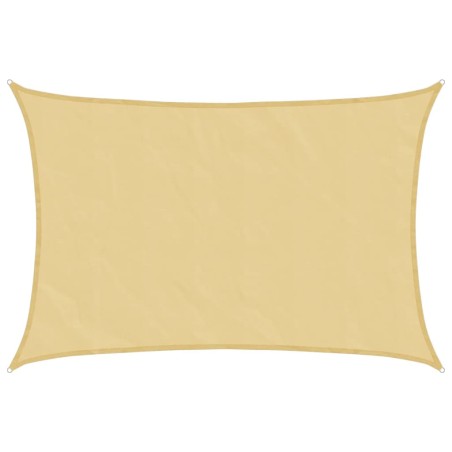 vidaXL Sonnensegel Sandfarbe 4,5x3,5 m 100% Polyester Oxford