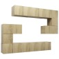 vidaXL 10-tlg. TV-Schrank-Set Sonoma-Eiche Holzwerkstoff vidaXL 10-tlg. TV-Schrank-Set Sonoma-Eiche Holzwerkstoff