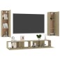 4-tlg. TV-Schrank-Set Sonoma-Eiche Holzwerkstoff 4-tlg. TV-Schrank-Set Sonoma-Eiche Holzwerkstoff