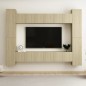 10-tlg. TV-Schrank-Set Sonoma-Eiche Holzwerkstoff 10-tlg. TV-Schrank-Set Sonoma-Eiche Holzwerkstoff