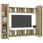 10-tlg. TV-Schrank-Set Sonoma-Eiche Holzwerkstoff 10-tlg. TV-Schrank-Set Sonoma-Eiche Holzwerkstoff