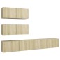 vidaXL 4-tlg. TV-Schrank-Set Sonoma-Eiche Holzwerkstoff vidaXL 4-tlg. TV-Schrank-Set Sonoma-Eiche Holzwerkstoff