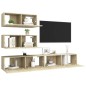 vidaXL 4-tlg. TV-Schrank-Set Sonoma-Eiche Holzwerkstoff vidaXL 4-tlg. TV-Schrank-Set Sonoma-Eiche Holzwerkstoff