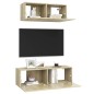 vidaXL 2-tlg. TV-Schrank-Set Sonoma-Eiche Holzwerkstoff vidaXL 2-tlg. TV-Schrank-Set Sonoma-Eiche Holzwerkstoff