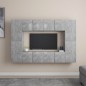 8-tlg. TV-Schrank-Set Betongrau Holzwerkstoff 8-tlg. TV-Schrank-Set Betongrau Holzwerkstoff