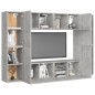 8-tlg. TV-Schrank-Set Betongrau Holzwerkstoff 8-tlg. TV-Schrank-Set Betongrau Holzwerkstoff
