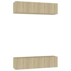 vidaXL TV-Schränke 4 Stk. Sonoma-Eiche 60x30x30 cm Holzwerkstoff