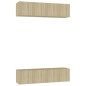 vidaXL TV-Schränke 4 Stk. Sonoma-Eiche 60x30x30 cm Holzwerkstoff vidaXL TV-Schränke 4 Stk. Sonoma-Eiche 60x30x30 cm Holzwerkstoff