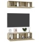 vidaXL TV-Schränke 4 Stk. Sonoma-Eiche 60x30x30 cm Holzwerkstoff vidaXL TV-Schränke 4 Stk. Sonoma-Eiche 60x30x30 cm Holzwerkstoff