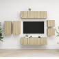 vidaXL 8-tlg. TV-Schrank-Set Sonoma-Eiche Holzwerkstoff vidaXL 8-tlg. TV-Schrank-Set Sonoma-Eiche Holzwerkstoff
