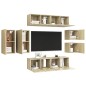 vidaXL 8-tlg. TV-Schrank-Set Sonoma-Eiche Holzwerkstoff vidaXL 8-tlg. TV-Schrank-Set Sonoma-Eiche Holzwerkstoff