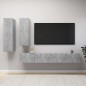 4-tlg. TV-Schrank-Set Betongrau Holzwerkstoff 4-tlg. TV-Schrank-Set Betongrau Holzwerkstoff