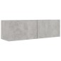 4-tlg. TV-Schrank-Set Betongrau Holzwerkstoff 4-tlg. TV-Schrank-Set Betongrau Holzwerkstoff