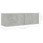 4-tlg. TV-Schrank-Set Betongrau Holzwerkstoff 4-tlg. TV-Schrank-Set Betongrau Holzwerkstoff
