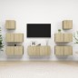 7-tlg. TV-Schrank-Set Sonoma-Eiche Holzwerkstoff 7-tlg. TV-Schrank-Set Sonoma-Eiche Holzwerkstoff