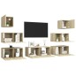 7-tlg. TV-Schrank-Set Sonoma-Eiche Holzwerkstoff 7-tlg. TV-Schrank-Set Sonoma-Eiche Holzwerkstoff