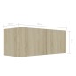 7-tlg. TV-Schrank-Set Sonoma-Eiche Holzwerkstoff 7-tlg. TV-Schrank-Set Sonoma-Eiche Holzwerkstoff
