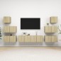 8-tlg. TV-Schrank-Set Sonoma-Eiche Holzwerkstoff 8-tlg. TV-Schrank-Set Sonoma-Eiche Holzwerkstoff