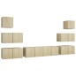 8-tlg. TV-Schrank-Set Sonoma-Eiche Holzwerkstoff 8-tlg. TV-Schrank-Set Sonoma-Eiche Holzwerkstoff