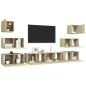 8-tlg. TV-Schrank-Set Sonoma-Eiche Holzwerkstoff 8-tlg. TV-Schrank-Set Sonoma-Eiche Holzwerkstoff