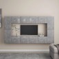 8-tlg. TV-Schrank-Set Betongrau Holzwerkstoff 8-tlg. TV-Schrank-Set Betongrau Holzwerkstoff