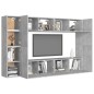 8-tlg. TV-Schrank-Set Betongrau Holzwerkstoff 8-tlg. TV-Schrank-Set Betongrau Holzwerkstoff