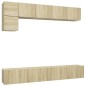5-tlg. TV-Schrank-Set Sonoma-Eiche Holzwerkstoff 5-tlg. TV-Schrank-Set Sonoma-Eiche Holzwerkstoff