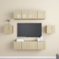 6-tlg. TV-Schrank-Set Sonoma-Eiche Holzwerkstoff 6-tlg. TV-Schrank-Set Sonoma-Eiche Holzwerkstoff