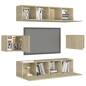 6-tlg. TV-Schrank-Set Sonoma-Eiche Holzwerkstoff 6-tlg. TV-Schrank-Set Sonoma-Eiche Holzwerkstoff