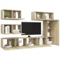 vidaXL 6-tlg. TV-Schrank-Set Sonoma-Eiche Holzwerkstoff vidaXL 6-tlg. TV-Schrank-Set Sonoma-Eiche Holzwerkstoff
