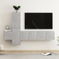 5-tlg. TV-Schrank-Set Betongrau Holzwerkstoff 5-tlg. TV-Schrank-Set Betongrau Holzwerkstoff