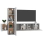 5-tlg. TV-Schrank-Set Betongrau Holzwerkstoff 5-tlg. TV-Schrank-Set Betongrau Holzwerkstoff