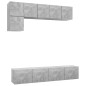 5-tlg. TV-Schrank-Set Betongrau Holzwerkstoff 5-tlg. TV-Schrank-Set Betongrau Holzwerkstoff