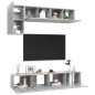 5-tlg. TV-Schrank-Set Betongrau Holzwerkstoff 5-tlg. TV-Schrank-Set Betongrau Holzwerkstoff