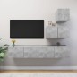 4-tlg. TV-Schrank-Set Betongrau Holzwerkstoff 4-tlg. TV-Schrank-Set Betongrau Holzwerkstoff