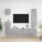 5-tlg. TV-Schrank-Set Betongrau Holzwerkstoff 5-tlg. TV-Schrank-Set Betongrau Holzwerkstoff