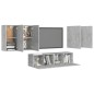 6-tlg. TV-Schrank-Set Betongrau Holzwerkstoff 6-tlg. TV-Schrank-Set Betongrau Holzwerkstoff