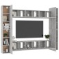vidaXL 10-tlg. TV-Schrank-Set Betongrau Holzwerkstoff vidaXL 10-tlg. TV-Schrank-Set Betongrau Holzwerkstoff