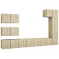 8-tlg. TV-Schrank-Set Sonoma-Eiche Holzwerkstoff 8-tlg. TV-Schrank-Set Sonoma-Eiche Holzwerkstoff