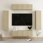 6-tlg. TV-Schrank-Set Sonoma-Eiche Holzwerkstoff 6-tlg. TV-Schrank-Set Sonoma-Eiche Holzwerkstoff