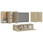 vidaXL 6-tlg. TV-Schrank-Set Sonoma-Eiche Holzwerkstoff vidaXL 6-tlg. TV-Schrank-Set Sonoma-Eiche Holzwerkstoff
