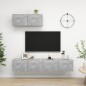 vidaXL TV-Schränke 3 Stk. Betongrau Holzwerkstoff vidaXL TV-Schränke 3 Stk. Betongrau Holzwerkstoff
