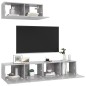 vidaXL TV-Schränke 3 Stk. Betongrau Holzwerkstoff vidaXL TV-Schränke 3 Stk. Betongrau Holzwerkstoff