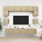 vidaXL 8-tlg. TV-Schrank-Set Sonoma-Eiche Holzwerkstoff vidaXL 8-tlg. TV-Schrank-Set Sonoma-Eiche Holzwerkstoff