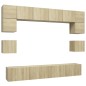 vidaXL 8-tlg. TV-Schrank-Set Sonoma-Eiche Holzwerkstoff vidaXL 8-tlg. TV-Schrank-Set Sonoma-Eiche Holzwerkstoff