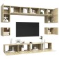 vidaXL 8-tlg. TV-Schrank-Set Sonoma-Eiche Holzwerkstoff vidaXL 8-tlg. TV-Schrank-Set Sonoma-Eiche Holzwerkstoff