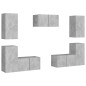 vidaXL 7-tlg. TV-Schrank-Set Betongrau Holzwerkstoff vidaXL 7-tlg. TV-Schrank-Set Betongrau Holzwerkstoff