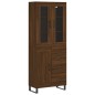 Highboard Braun Eichen-Optik 69,5x34x180 cm Holzwerkstoff Highboard Braun Eichen-Optik 69,5x34x180 cm Holzwerkstoff