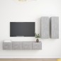 vidaXL 4-tlg. TV-Schrank-Set Betongrau Holzwerkstoff vidaXL 4-tlg. TV-Schrank-Set Betongrau Holzwerkstoff